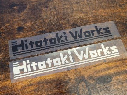 Horizontal letter logo sticker